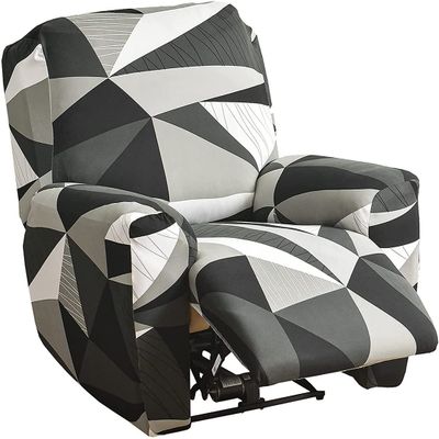 ZYANLING Recliner Chair Covers Lazy Boy Non Slip Recliner Covers Chair Protector Slipcover 1 Seat Stretch Printed Furniture Protector with Side Pocket Anti-Slip Fitted Recliner Cover