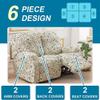 ZYANLING Arm Chair Cover Protector with Side Pockets 4/6/8-Pieces Stretch Sofa Covers for 1/2/3 Seat Reclining Couch Slipcoves Furniture Protector with Elastic Bottom Fitted Soft Washable view 3