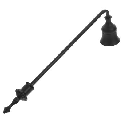 Amosfun Candle Snuffer Candle Extinguisher with Long Handle Bell Candlesnuffers Wick Snuffer Candle Accessory for Putting Out Candle Flame Safely Black