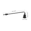Amosfun Candle Snuffer Candle Extinguisher with Long Handle Bell Candlesnuffers Wick Snuffer Candle Accessory for Putting Out Candle Flame Safely Black view 2