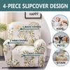 ZYANLING Recliner Chair Covers Lazy Boy Non Slip Recliner Covers Chair Protector Slipcover 1 Seat Stretch Printed Furniture Protector with Side Pocket Anti-Slip Fitted Recliner Cover view 3