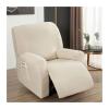 ZYANLING Recliner Chair Covers Lazy Boy Stretch Arm Cover for Recliner Chair with Pockets 4-Pieces 1Seat Printed Slipcover Recliner Lazy Boy Furniture Protector for Living Room view 1