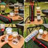 FGDTREE Camping Spice Seasoning Kits, Portable Nylon Seasoning Bottle Storage Bag with 5 Spice Jar for Outdoor BBQ Traveling Set Travel Spice Holder (Black) view 2