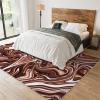 Abstract Art Area Rugs for Living Room, Fashion Brown Irregular Fluid Indoor Rug, Non Slip Dirty Resistant Low Pile Washable Runner Mat for Living Room Bedroom Entryway Hallway Office Kitchen 4x5ft view 3