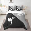 Castle Fairy 7 Pieces Taekwondo Comforter Set for Kids Black Gray Bedding Set Queen Size,Japanese Style Comforter for Boys Girls Adult Kungfu Super Soft Fade Resistant Microfiber Bedding view 1