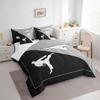 Castle Fairy 7 Pieces Taekwondo Comforter Set for Kids Black Gray Bedding Set Queen Size,Japanese Style Comforter for Boys Girls Adult Kungfu Super Soft Fade Resistant Microfiber Bedding view 2