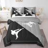 Castle Fairy 7 Pieces Taekwondo Comforter Set for Kids Black Gray Bedding Set Queen Size,Japanese Style Comforter for Boys Girls Adult Kungfu Super Soft Fade Resistant Microfiber Bedding view 3
