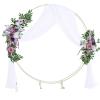 POTRUWE Peony Wedding Arch Flowers Swag Arch Set of 2, White Sheer Draping Fabric Artificial Rose Swag Floral Arrangement for Wedding, Arbor, Arch, Wedding Ceremony Decor view 3