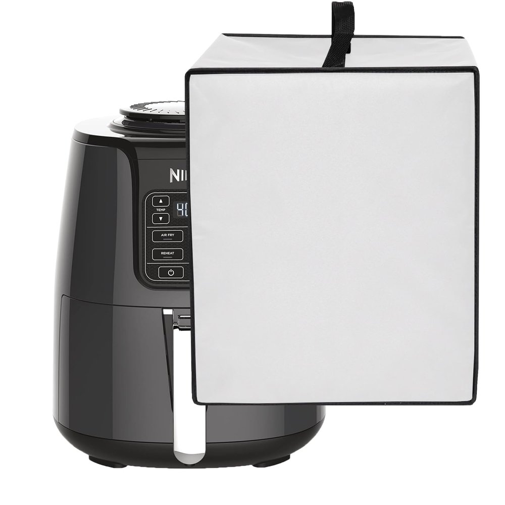 CouldyCasi Air Fryer Cover Heavy Duty Heat-Resistant, Waterproof Nylon Fabric Dust Protective Case for Ninja AF101 Air Fryer 4 Quart/Instant Vortex Plus 6QT XL Air Fryer (Grey)