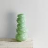 belupai 11.8in Cobblestone Shape Vase, Glass Bubble Flower Vase Hydroponic Plant Glass Container Modern Dried Flowers Vase Boho Decorative Bud Vase for Wedding,Living Room, Home,Table(Green) view 4