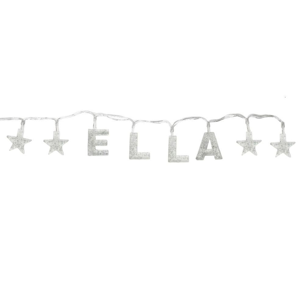 Gifts Direct 2 U ELLA - Indoor Decorative LED String Lights Hanging Decorations Light Up Your Name in LED Clear Lights