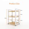 YLQFGUVWK 3 Tier AV Media Stand Corner Shelf Wooden Corner Shelf Component Cabinet Stereo Audio Rack Tower Perfect for DVD Player: with Height Adjustable Wood Shelf(Light walnut) view 2