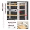 YLQFGUVWK 3 Tier AV Media Stand Corner Shelf Wooden Corner Shelf Component Cabinet Stereo Audio Rack Tower Perfect for DVD Player: with Height Adjustable Wood Shelf(Light walnut) view 3
