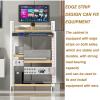YLQFGUVWK 3 Tier AV Media Stand Corner Shelf Wooden Corner Shelf Component Cabinet Stereo Audio Rack Tower Perfect for DVD Player: with Height Adjustable Wood Shelf(Light walnut) view 4