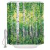 Pinroote Green Botanical Shower Curtain, Stall Shower Curtains for Bathroom/Bathtub, Contemporary Abstract Art Waterproof Fabric Shower Curtain Set with 12 Hooks, Extra Long 72" x 96" view 2