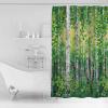 Pinroote Green Botanical Shower Curtain, Stall Shower Curtains for Bathroom/Bathtub, Contemporary Abstract Art Waterproof Fabric Shower Curtain Set with 12 Hooks, Extra Long 72" x 96" view 3