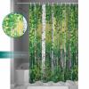 Pinroote Green Botanical Shower Curtain, Stall Shower Curtains for Bathroom/Bathtub, Contemporary Abstract Art Waterproof Fabric Shower Curtain Set with 12 Hooks, Extra Long 72" x 96" view 4