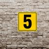 12x12" Parking Lot Number 5 Sign - High-Intensity Grade Aluminum, Weatherproof, Fade-Resistant, Curbside Number, Yellow/Black, Ideal for Outdoor and Indoor Use view 3