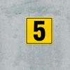 12x12" Parking Lot Number 5 Sign - High-Intensity Grade Aluminum, Weatherproof, Fade-Resistant, Curbside Number, Yellow/Black, Ideal for Outdoor and Indoor Use view 4