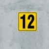 12x12" Parking Lot Number 12 Sign - High-Intensity Grade Aluminum, Weatherproof, Fade-Resistant, Curbside Number, Yellow/Black, Ideal for Outdoor and Indoor Use view 4