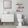 Sorbus Floating Shelves for Wall, Bathroom Shelves Wall Mounted for Kitchen, Bedroom, Bathroom Storage Over Toilet, Hanging Book Shelf for Wall Home Decor Living Room (Rustic Brown, 3 Pack) view 2