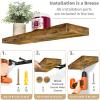Sorbus Floating Shelves for Wall, Bathroom Shelves Wall Mounted for Kitchen, Bedroom, Bathroom Storage Over Toilet, Hanging Book Shelf for Wall Home Decor Living Room (Rustic Brown, 3 Pack) view 4