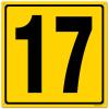 12x12" Parking Lot Number 17 Sign - High-Intensity Grade Aluminum, Weatherproof, Fade-Resistant, Curbside Number, Yellow/Black, Ideal for Outdoor and Indoor Use view 1