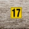 12x12" Parking Lot Number 17 Sign - High-Intensity Grade Aluminum, Weatherproof, Fade-Resistant, Curbside Number, Yellow/Black, Ideal for Outdoor and Indoor Use view 3