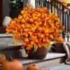 AXYLEX Artificial Mums for Outdoor Fall Flowers - Fake Plants UV Resistant No Fade Faux Plastic Home Decor Garden Porch Patio (1, OrangeMixed) view 4
