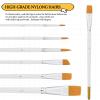 6PCS Cake Painting Brushes Set Food Paint Brushes Food Safe Cake Decorating Brushes for Dusting Edible Glitter Edible Color for Cake Cookie Decoration (White) view 2