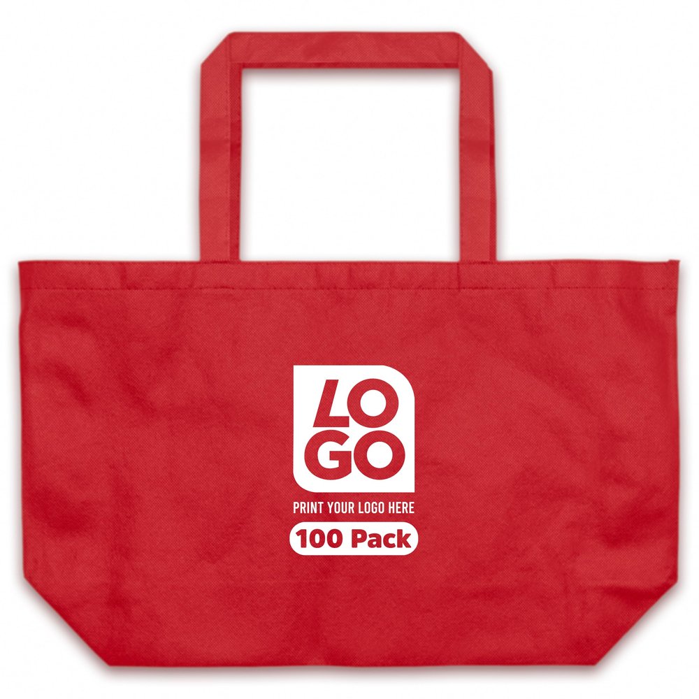 USMG The Big Boy Tote Bag - Sturdy Non-Woven Polypropylene with Custom One-Color Imprint for Promotions