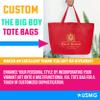 USMG The Big Boy Tote Bag - Sturdy Non-Woven Polypropylene with Custom One-Color Imprint for Promotions view 3
