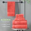 Elegant Comfort Luxury 6-Piece Towel Set, Premium Soft 100% Turkish Cotton, Three Line Popcorn Design 2 Bath Towels, 2 Hand Towels and 2 Washcloths Towel Set - Quick-Drying and Absorbent, Coral view 4