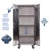 Durable Stainless Steel Storage Full Door Cabinet with Secure Locking Mechanism and Adjustable Shelves for Organized Storage. 36"" W x 18"" D x 72"" H in Granite Gray (1 Pack) view 3