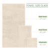Elegant Comfort Luxury 6-Piece Towel Set, Premium Soft 100% Turkish Cotton, Three Line Popcorn Design 2 Bath Towels, 2 Hand Towels and 2 Washcloths Towel Set - Quick-Drying and Absorbent, Ivory view 3
