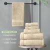 Elegant Comfort Luxury 6-Piece Towel Set, Premium Soft 100% Turkish Cotton, Three Line Popcorn Design 2 Bath Towels, 2 Hand Towels and 2 Washcloths Towel Set - Quick-Drying and Absorbent, Ivory view 4