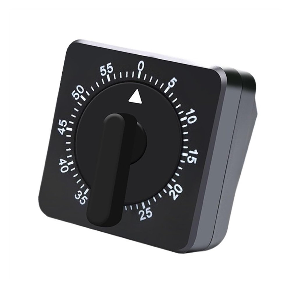 Hhaoran-9863 Small Digital Timer Kitchen Baking Timer, Learn Exercise Time Manager, Rotary Mechanical Timer for Classroom, Home, Study and Cooking(Black)