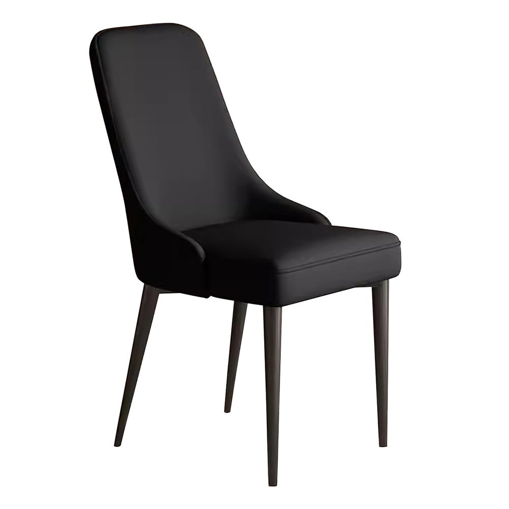 MARIYCH Dining Chairs Faux Leather Dining Room Chairs for Kitchen, Living Room Side Chair with Black Metal Legs, Upholstered Accent Chairs