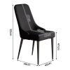 MARIYCH Dining Chairs Faux Leather Dining Room Chairs for Kitchen, Living Room Side Chair with Black Metal Legs, Upholstered Accent Chairs view 3