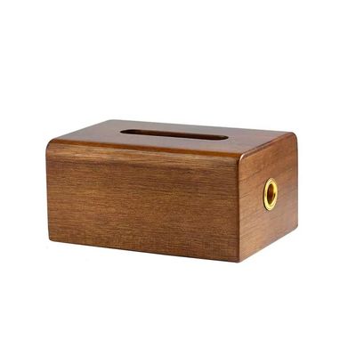 BABETRUE Tissue Holders New Chinese Paper Box Office Living Room Household Wooden Tissue Box Table Napkin Box Desktop Decoration Tissue Box Cover with Storage(A)