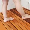 RUJYSLTO Teak Shower Mat Large, Comfortable Wood Board Foot Mat/Slatted Drainage Elevated Platform Non Slip, Tall 2 Inch Bath Mat/Carpet/Doormat,(35.4x39.4x1.7in) view 1