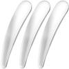 Pndeyo 3pcs Mini Metal Makeup Spatula, Reusable Cosmetic Cream Spatulas Spoon, Skincare Scoop Applicator Facial Massage Beauty Tools for Mixing and Sampling Face Eye Cream- Silver view 1