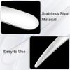 Pndeyo 3pcs Mini Metal Makeup Spatula, Reusable Cosmetic Cream Spatulas Spoon, Skincare Scoop Applicator Facial Massage Beauty Tools for Mixing and Sampling Face Eye Cream- Silver view 3