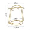 Mug Hanger, Golden Stainless Steel Cup Holder Countertop Display Organizer for Coffee Mugs Tea Cups (B) view 2