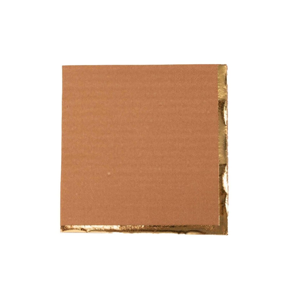 50 Terracotta Disposable 2 Ply Soft Dinner Cocktail Paper Napkins Gold Foil Edge Party Events Reception Catering Home Tableware Supplies