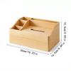 BABETRUE Tissue Holders Wooden Multifunctional Tissue Storage Box Desktop Rack Remote Control Cosmetic Storage Box Tissue Box Tissue Box Cover with Storage view 2