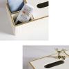 BABETRUE Tissue Holders Light Luxury Tissue Box Desktop Storage Tissue Box Home Decorative Paper Box Multi-functional Storage Box Rack Tissue Box Cover with Storage(C) view 3