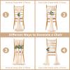 QueenDream Sheer Fabric Wedding Chair Sashes: 36PCS Tulle Church Chair Cover Long Chairs Bows Aisle Drapes Party Decorations Champagne view 4