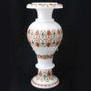 12 Inches Malachite and Carnelian Stone Inlay Work Flower Vase White Marble Bouquet Holder for Wedding Gift view 2