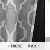 Beauoop 100% Blackout Curtains 90 Inches Long 2 Panels for Bedroom Living Room Grey Moroccan Geo Room Darkening Thermal Insulated Soundproof Grommet Top Window Treatments Drapes, 50x90 Set of 2 view 3